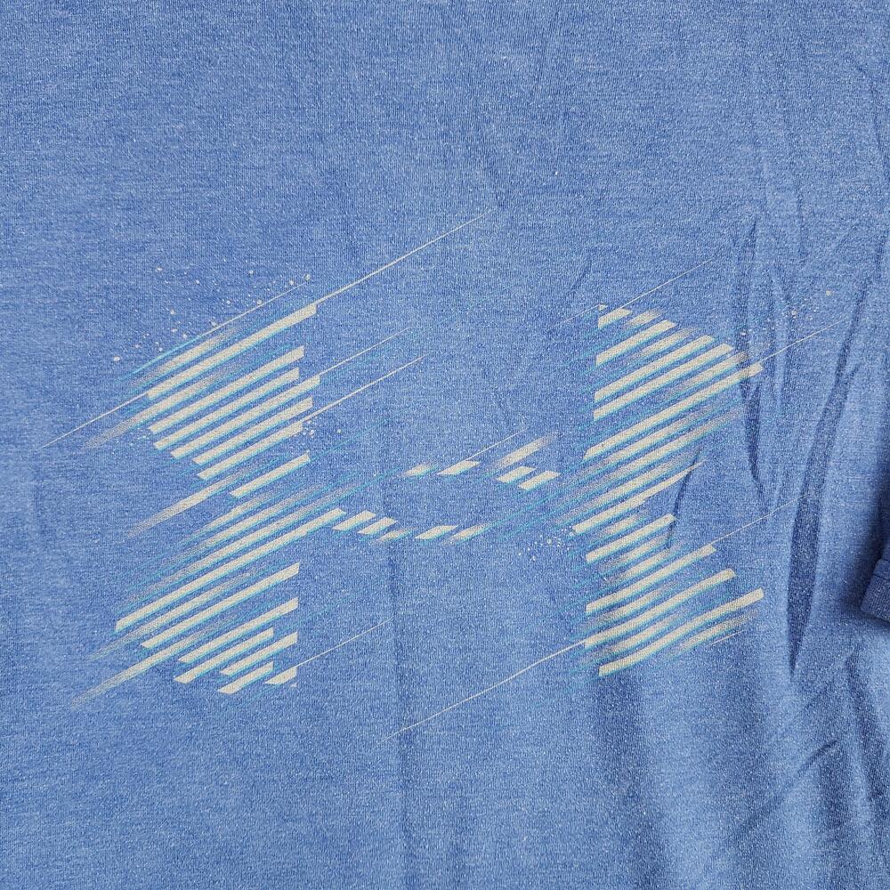 Under Armour Shirt Mens Large Blue HeatGear Loose Graphic Athletic Training Tee